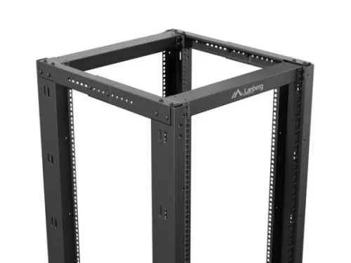 Lanberg OR01-6832-B 19" 32U SZÉL:600mm MÉLY:800mm MAG:1694mm lapraszerelt fekete rack keret