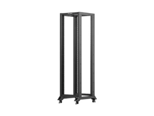 Lanberg OR01-6842-B 19" 42U SZÉL:600mm MÉLY:800mm MAG:2138mm lapraszerelt fekete rack keret