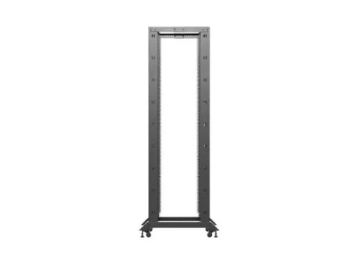 Lanberg OR01-6842-B 19" 42U SZÉL:600mm MÉLY:800mm MAG:2138mm lapraszerelt fekete rack keret