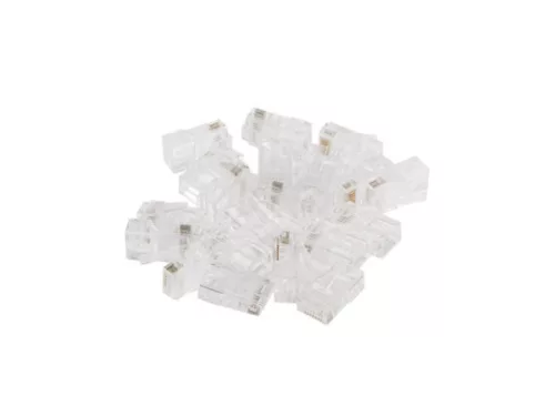 Lanberg PLU-5000EZ Cat.5e UTP RJ45 8P8C univerzális árnyékolatlan átvezetős csatlakozó dugó 100db/csomag