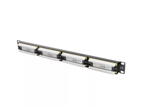 Lanberg PPU5-1024-B 19" 1U 24port Cat.5e UTP árnyékolatlan fekete patch panel