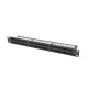 Lanberg PPU6-1048-B 19" 1U Cat.6 UTP 48port árnyékolatlan fekete patch panel