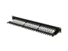 Lanberg PPU6-1124-B 19" 1U Cat.6 UTP 24port árnyékolatlan kábelrendezős fekete patch panel