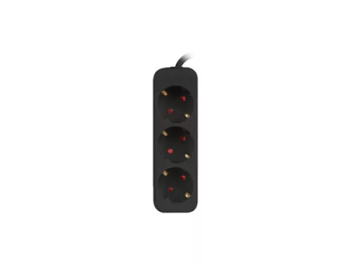 Lanberg PS0-03F-0150-BK 3x Schuko aljzat 10A 1.5m fekete elosztósor