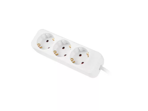 Lanberg PS0-03F-0150-W 3x Schuko aljzat 10A 1.5m fehér elosztósor