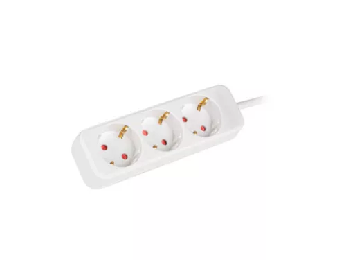 Lanberg PS0-03F-0150-W 3x Schuko aljzat 10A 1.5m fehér elosztósor