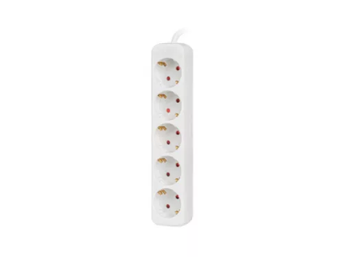 Lanberg PS0-05F-0150-W 5x Schuko aljzat 10A 1.5m fehér elosztósor
