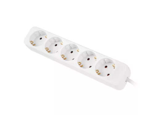 Lanberg PS0-05F-0150-W 5x Schuko aljzat 10A 1.5m fehér elosztósor