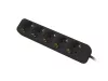 Lanberg PS0-05F-0300-BK 5x Schuko aljzat 10A 3m fekete elosztósor