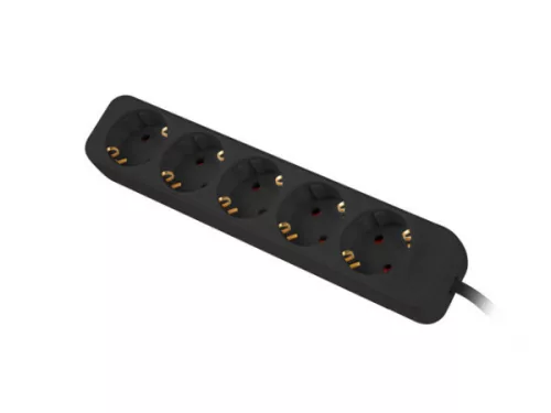 Lanberg PS0-05F-0300-BK 5x Schuko aljzat 10A 3m fekete elosztósor