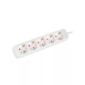   Lanberg PS0-05F-0300-W 5x Schuko aljzat 10A 3m fehér elosztósor