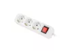 Lanberg PS1-03F-0150-W 3x Schuko aljzat 10A 1.5m kapcsolós fehér elosztósor