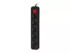 Lanberg PS1-05F-0150-BK 5x Schuko aljzat 10A 1.5m kapcsolós fekete elosztósor