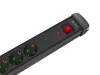 Lanberg SP1-05F-0500-BK 5x Schuko aljzat túlfeszültség ellen védett 5m kapcsolós fekete elosztósor