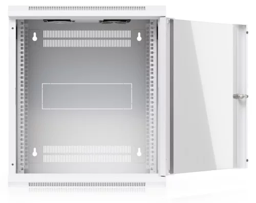Ubiquiti UACC-RACK-12U-WALL-450-G 19" 12U 635x550x450mm MAX:50kg üvegajtós fehér fali rack szekrény
