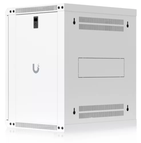 Ubiquiti UACC-RACK-12U-WALL-450-P 19" 12U 635x550x450mm MAX:50kg perforált ajtós fehér fali rack szekrény