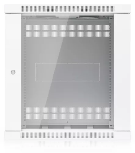 Ubiquiti UACC-RACK-12U-WALL-600-G 19" 12U 635x598x600mm MAX:80kg üvegajtós fehér fali rack szekrény