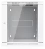Ubiquiti UACC-RACK-12U-WALL-SW-G 19" 12U 639x600x703mm MAX:80kg üvegajtós fehér kétrészes fali rack szekrény