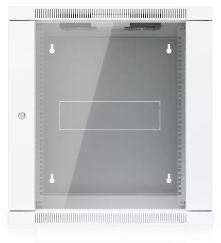 Ubiquiti UACC-RACK-12U-WALL-SW-G 19" 12U 639x600x703mm MAX:80kg üvegajtós fehér kétrészes fali rack szekrény