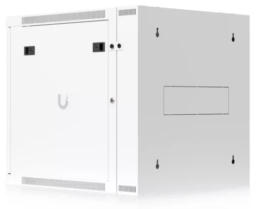 Ubiquiti UACC-RACK-12U-WALL-SW-G 19" 12U 639x600x703mm MAX:80kg üvegajtós fehér kétrészes fali rack szekrény