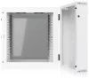 Ubiquiti UACC-RACK-12U-WALL-SW-G 19" 12U 639x600x703mm MAX:80kg üvegajtós fehér kétrészes fali rack szekrény