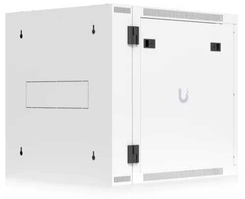 Ubiquiti UACC-RACK-12U-WALL-SW-G 19" 12U 639x600x703mm MAX:80kg üvegajtós fehér kétrészes fali rack szekrény