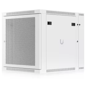   Ubiquiti UACC-RACK-12U-WALL-SW-P 19" 12U 639x600x703mm MAX:80kg perforált ajtós fehér kétrészes fali rack szekrény