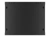 Lanberg WF01-6409-00B 19" 9U SZÉL:600mm MÉLY:450mm MAG:512mm lapraszerelt fémajtós fekete fali rack szekrény