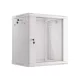 Lanberg WF01-6412-10S 19" 12U SZÉL:600mm MÉLY:450mm MAG:645mm lapraszerelt üvegajtós szürke fali rack szekrény