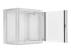 Lanberg WF01-6412-10S 19" 12U SZÉL:600mm MÉLY:450mm MAG:645mm lapraszerelt üvegajtós szürke fali rack szekrény
