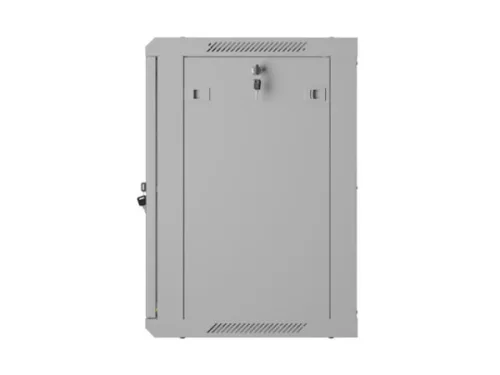 Lanberg WF01-6412-23S 19" 12U SZÉL:600mm MÉLY:450mm MAG:640mm lapraszerelt hálós fémajtós szürke fali rack szekrény