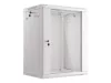 Lanberg WF01-6415-10S 19" 15U SZÉL:600mm MÉLY:450mm MAG:774mm lapraszerelt üvegajtós szürke fali rack szekrény