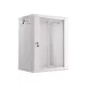 Lanberg WF01-6415-10S 19" 15U SZÉL:600mm MÉLY:450mm MAG:774mm lapraszerelt üvegajtós szürke fali rack szekrény