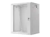 Lanberg WF01-6415-10S 19" 15U SZÉL:600mm MÉLY:450mm MAG:774mm lapraszerelt üvegajtós szürke fali rack szekrény