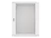 Lanberg WF01-6415-10S 19" 15U SZÉL:600mm MÉLY:450mm MAG:774mm lapraszerelt üvegajtós szürke fali rack szekrény