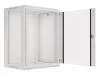 Lanberg WF01-6415-10S 19" 15U SZÉL:600mm MÉLY:450mm MAG:774mm lapraszerelt üvegajtós szürke fali rack szekrény