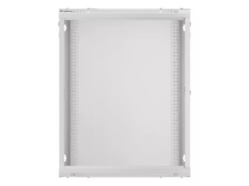 Lanberg WF01-6415-10S 19" 15U SZÉL:600mm MÉLY:450mm MAG:774mm lapraszerelt üvegajtós szürke fali rack szekrény