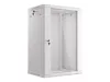 Lanberg WF01-6418-10S 19" 18U SZÉL:600mm MÉLY:450mm MAG:907mm lapraszerelt üvegajtós szürke fali rack szekrény