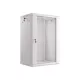Lanberg WF01-6418-10S 19" 18U SZÉL:600mm MÉLY:450mm MAG:907mm lapraszerelt üvegajtós szürke fali rack szekrény