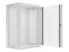 Lanberg WF01-6418-10S 19" 18U SZÉL:600mm MÉLY:450mm MAG:907mm lapraszerelt üvegajtós szürke fali rack szekrény