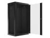 Lanberg WF01-6422-10B 19" 22U SZÉL:600mm MÉLY:450mm MAG:1085mm lapraszerelt üvegajtós fekete fali rack szekrény