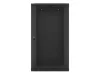 Lanberg WF01-6422-10B 19" 22U SZÉL:600mm MÉLY:450mm MAG:1085mm lapraszerelt üvegajtós fekete fali rack szekrény