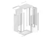 Lanberg WF01-6422-10S 19" 22U SZÉL:600mm MÉLY:450mm MAG:1085mm lapraszerelt üvegajtós szürke fali rack szekrény