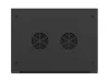Lanberg WF01-6427-10B 19" 27U SZÉL:600mm MÉLY:450mm MAG:1307mm lapraszerelt üvegajtós fekete fali rack szekrény