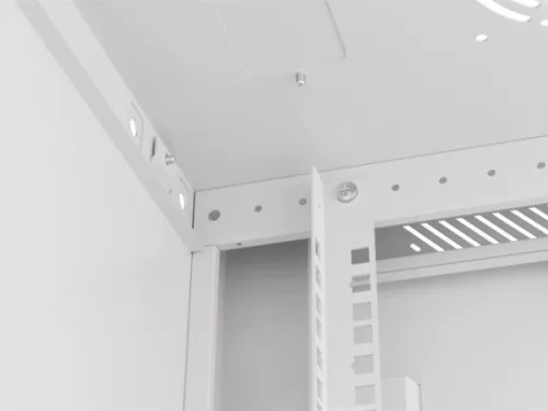 Lanberg WF01-6427-10S 19" 27U SZÉL:600mm MÉLY:450mm MAG:1307mm lapraszerelt üvegajtós szürke fali rack szekrény