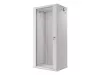Lanberg WF01-6427-10S 19" 27U SZÉL:600mm MÉLY:450mm MAG:1307mm lapraszerelt üvegajtós szürke fali rack szekrény