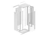 Lanberg WF01-6427-10S 19" 27U SZÉL:600mm MÉLY:450mm MAG:1307mm lapraszerelt üvegajtós szürke fali rack szekrény