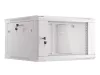 Lanberg WF01-6606-10S 19" 6U SZÉL:600mm MÉLY:600mm MAG:379mm lapraszerelt üvegajtós szürke fali rack szekrény