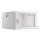 Lanberg WF01-6606-10S 19" 6U SZÉL:600mm MÉLY:600mm MAG:379mm lapraszerelt üvegajtós szürke fali rack szekrény