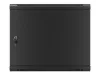 Lanberg WF01-6609-00B 19" 9U SZÉL:600mm MÉLY:600mm MAG:512mm lapraszerelt fémajtós fekete fali rack szekrény